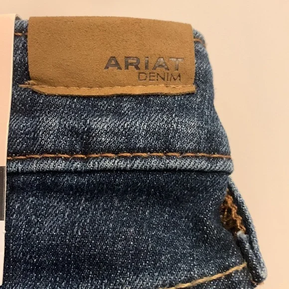 Ariat Denim Goldie High Rise Midi Jean Skirt w/ Slit - Picture 8 of 12